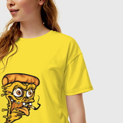 Футболка оверсайз женская Crazy Pizza, цвет: желтый — фото 2