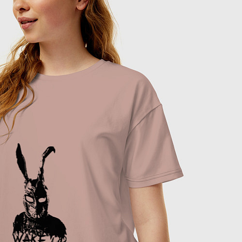 Женская футболка оверсайз Wake Up 28:06:42:12 / Пыльно-розовый – фото 3