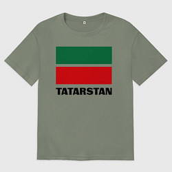 Женская футболка оверсайз Флаг Татарстана