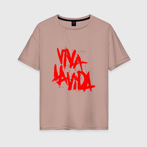 Женская футболка оверсайз Viva La Vida / Пыльно-розовый – фото 1