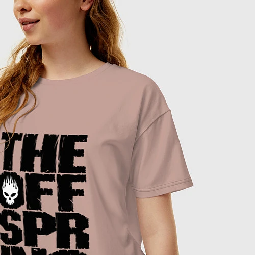 Женская футболка оверсайз The Offspring / Пыльно-розовый – фото 3