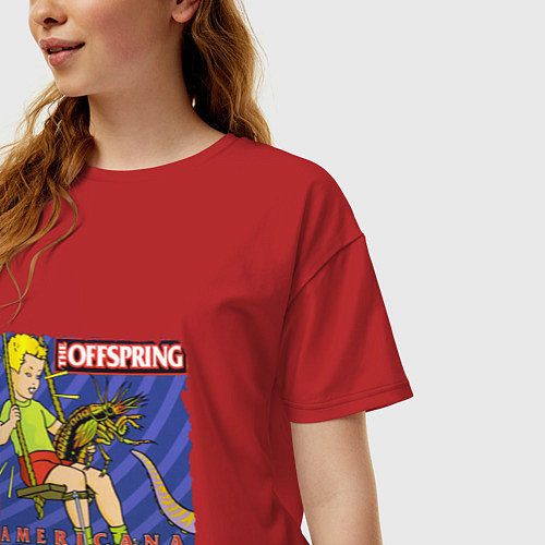 Женская футболка оверсайз The Offspring: Americana / Красный – фото 3