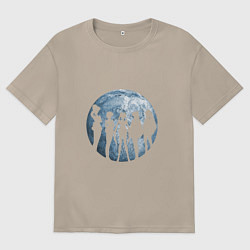 Футболка оверсайз женская Войны в матросках, цвет: миндальный