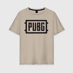 Футболка оверсайз женская PUBG, цвет: миндальный