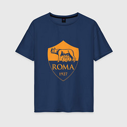 Футболка оверсайз женская AS Roma: Autumn Top, цвет: тёмно-синий