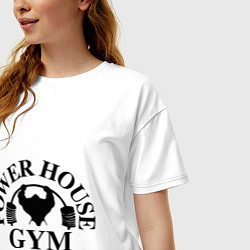 Футболка оверсайз женская Power House Gym, цвет: белый — фото 2