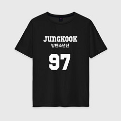 Футболка оверсайз женская Jungkook 97, цвет: черный