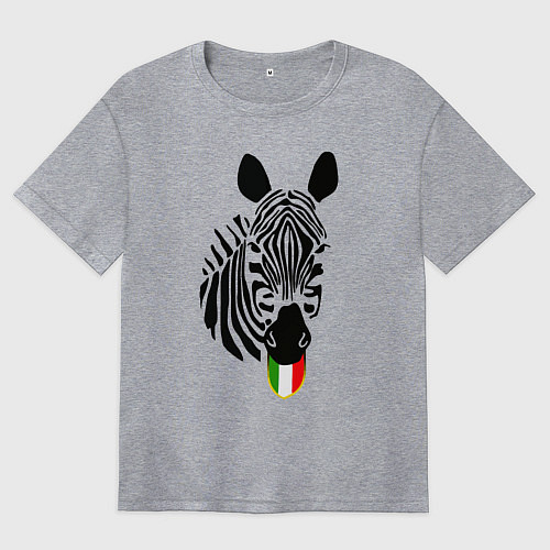 Женская футболка оверсайз Juventus Zebra / Меланж – фото 1