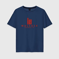 Футболка оверсайз женская Wallace Corporation, цвет: тёмно-синий