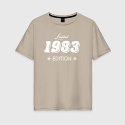 Футболка оверсайз женская Limited Edition 1983, цвет: миндальный