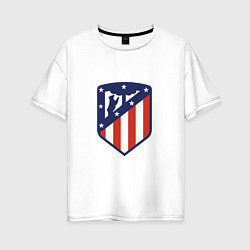 Футболка оверсайз женская Atletico Madrid, цвет: белый