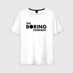 Футболка оверсайз женская The boring company, цвет: белый