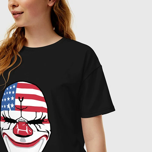 Женская футболка оверсайз American Mask / Черный – фото 3