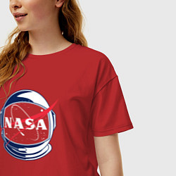 Футболка оверсайз женская NASA, цвет: красный — фото 2