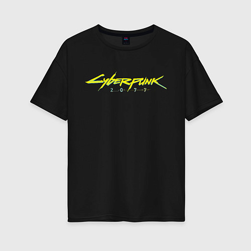 Женская футболка оверсайз Cyberpunk 2077 / Черный – фото 1