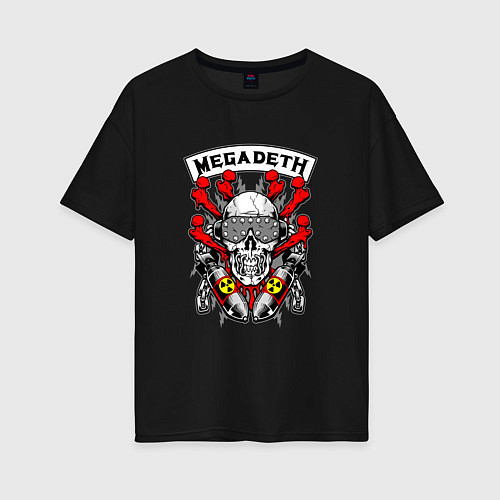 Женская футболка оверсайз Megadeth Rocker / Черный – фото 1