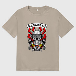 Футболка оверсайз женская Megadeth Rocker, цвет: миндальный