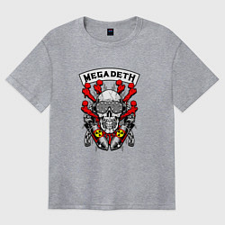 Футболка оверсайз женская Megadeth Rocker, цвет: меланж