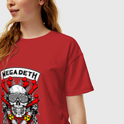 Футболка оверсайз женская Megadeth Rocker, цвет: красный — фото 2
