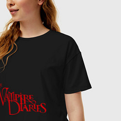 Футболка оверсайз женская The Vampire Diaries, цвет: черный — фото 2