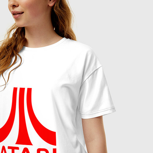 Женская футболка оверсайз Atari / Белый – фото 3