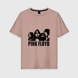 Футболка оверсайз женская Pink Floyd, цвет: пыльно-розовый