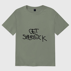 Футболка оверсайз женская Get sherlock, цвет: авокадо