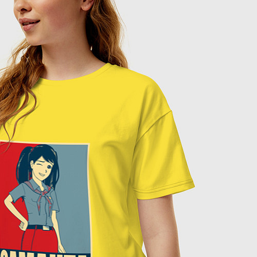 Женская футболка оверсайз Саманта / Желтый – фото 3