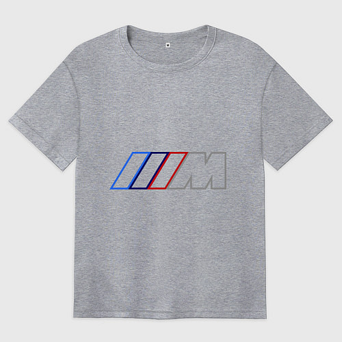 Женская футболка оверсайз BMW Motor Contur / Меланж – фото 1