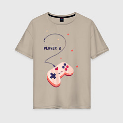 Футболка оверсайз женская Perfect Team: Player 1, цвет: миндальный