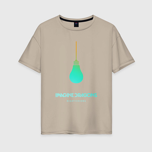 Женская футболка оверсайз Imagine Dragons: Night Visions / Миндальный – фото 1