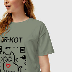 Футболка оверсайз женская QR-code-kote, цвет: авокадо — фото 2