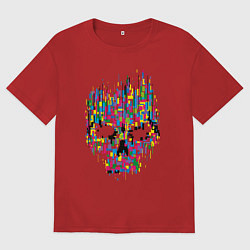 Женская футболка оверсайз Череп