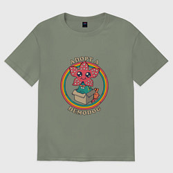 Футболка оверсайз женская Adopt a Demodog, цвет: авокадо