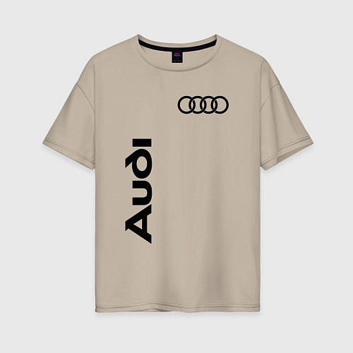 Женская футболка оверсайз Audi Style / Миндальный – фото 1