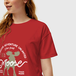 Футболка оверсайз женская Mosse: Trade Mark, цвет: красный — фото 2