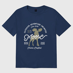 Футболка оверсайз женская Mosse: Trade Mark, цвет: тёмно-синий