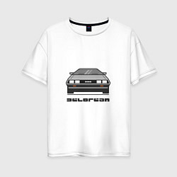 Футболка оверсайз женская DeLorean, цвет: белый