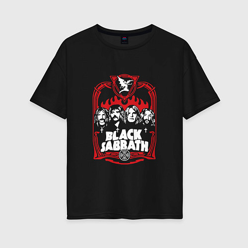 Женская футболка оверсайз Black Sabbath Collective / Черный – фото 1
