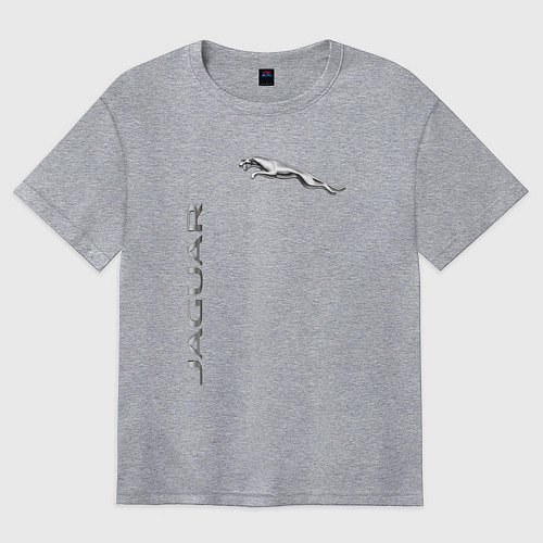 Женская футболка оверсайз Jaguar Motors / Меланж – фото 1