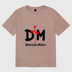 Женская футболка оверсайз Depeche Mode Rose