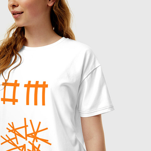 Женская футболка оверсайз Depeche Mode: Orange Lines / Белый – фото 3