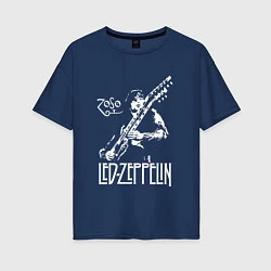 Футболка оверсайз женская Led Zeppelin, цвет: тёмно-синий