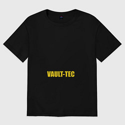 Футболка оверсайз женская Vault-tec, цвет: черный