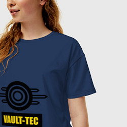 Футболка оверсайз женская Vault-tec, цвет: тёмно-синий — фото 2