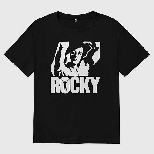 Женская футболка оверсайз Rocky Balboa / Черный – фото 1