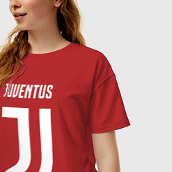 Футболка оверсайз женская FC Juventus, цвет: красный — фото 2