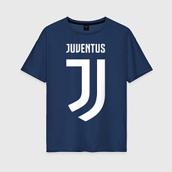 Футболка оверсайз женская FC Juventus, цвет: тёмно-синий
