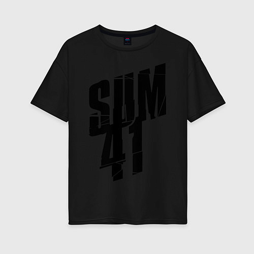 Женская футболка оверсайз Sum Forty One / Черный – фото 1