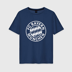 Футболка оверсайз женская FC Bayern Munchen, цвет: тёмно-синий